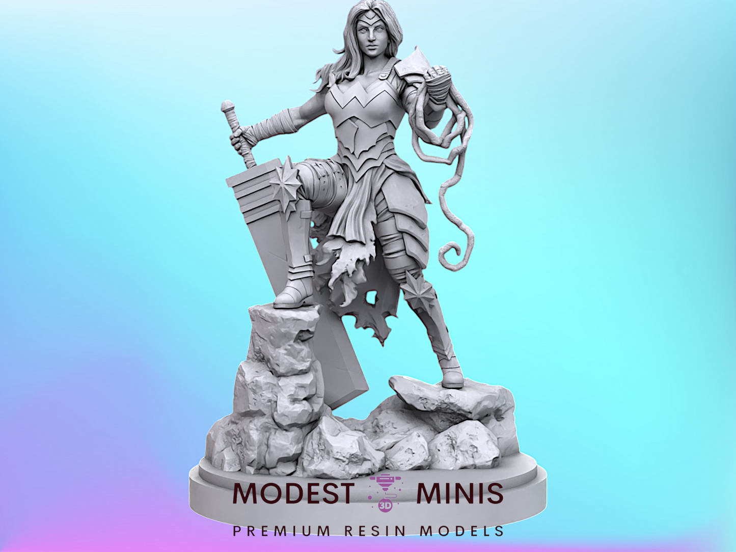 Hellforged Hera - 32mm - 40mm Mini | DnD Mini | Superhero | C27
