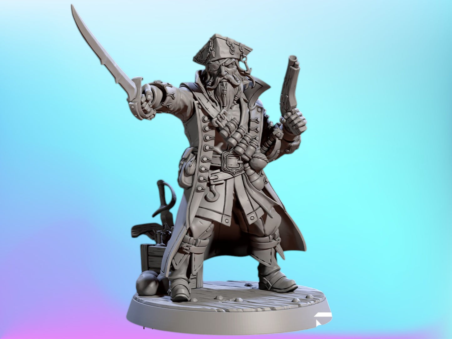 Garrick Brimstone | 28mm - 75mm Scale Resin Minis | DnD | Frostgrave Artisan Coast Reavers