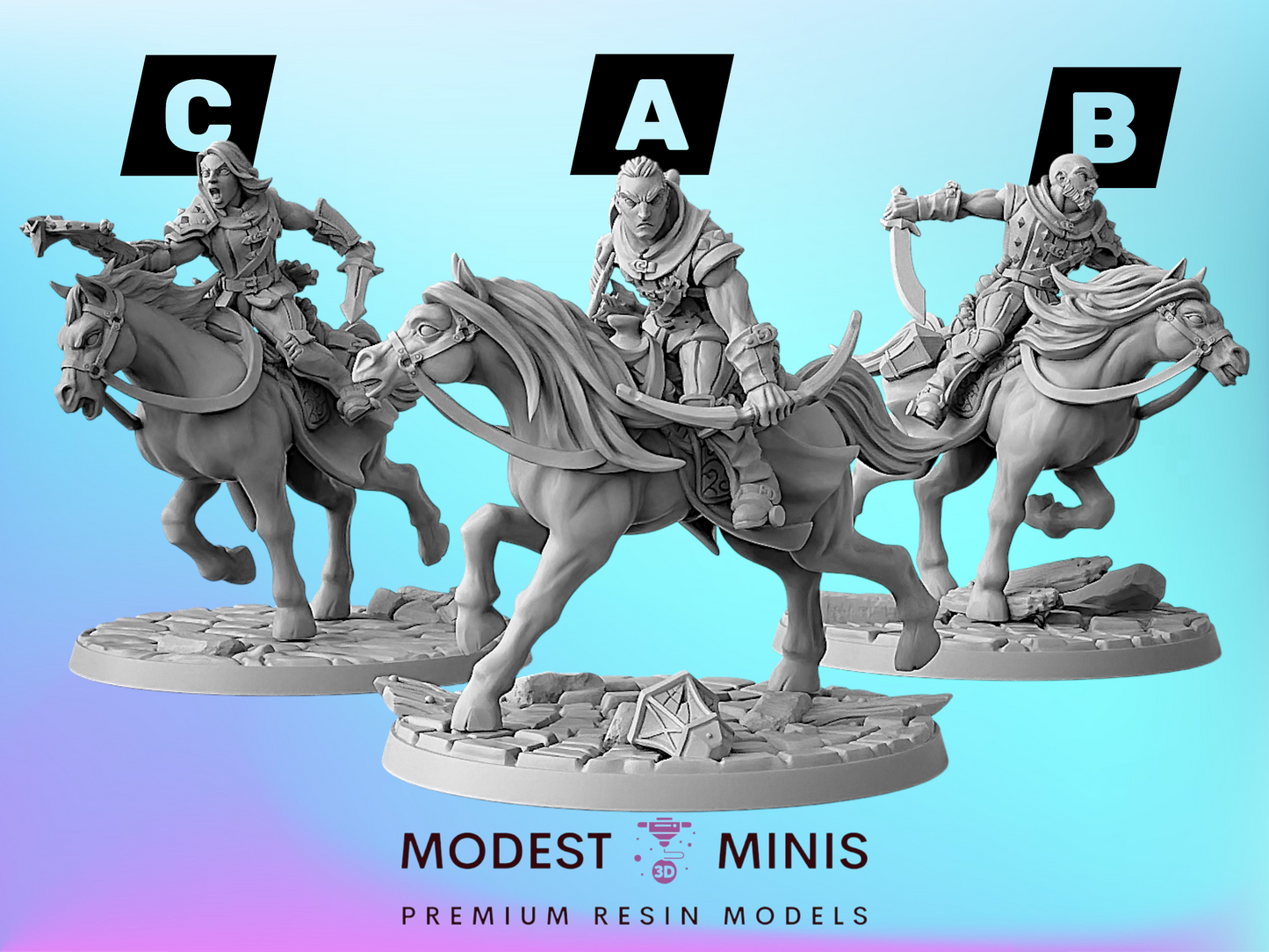 Thieves Guild Steeds | 28mm - 75mm Scale Resin Minis | DnD | Artisan Guild
