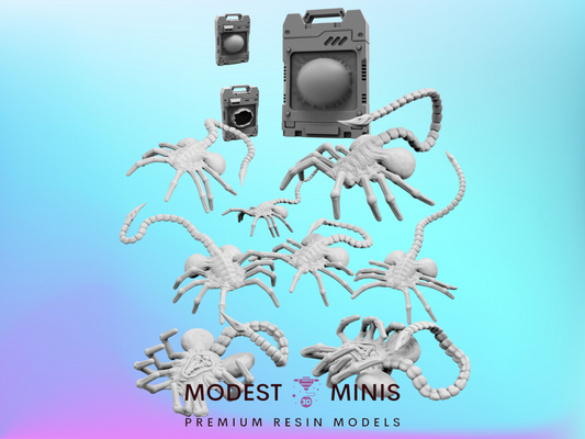 Xeno Huggers Set - 28mm+ Scale Aliens Miniature | RPG | Sci fi | Papsikels