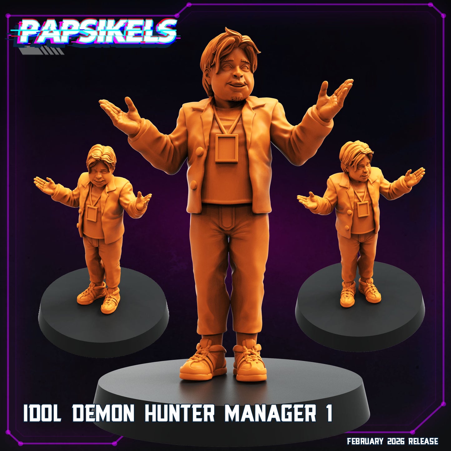 Idol Demon Hunter Manager - 32mm Scale Cyberpunk Mini | Papsikels