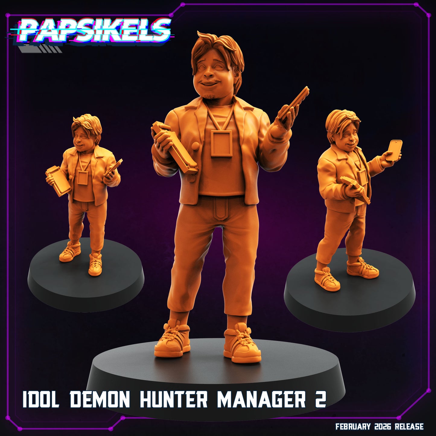 Idol Demon Hunter Manager - 32mm Scale Cyberpunk Mini | Papsikels