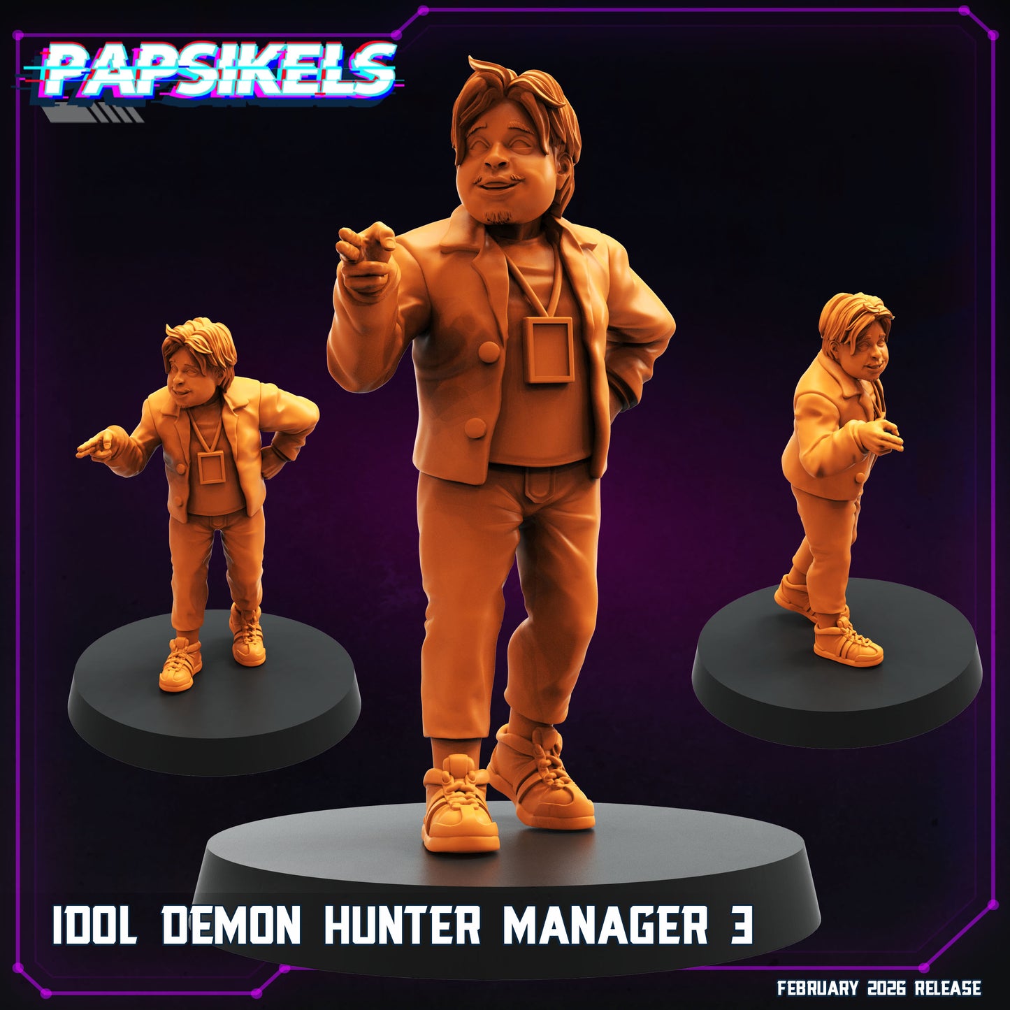 Idol Demon Hunter Manager - 32mm Scale Cyberpunk Mini | Papsikels