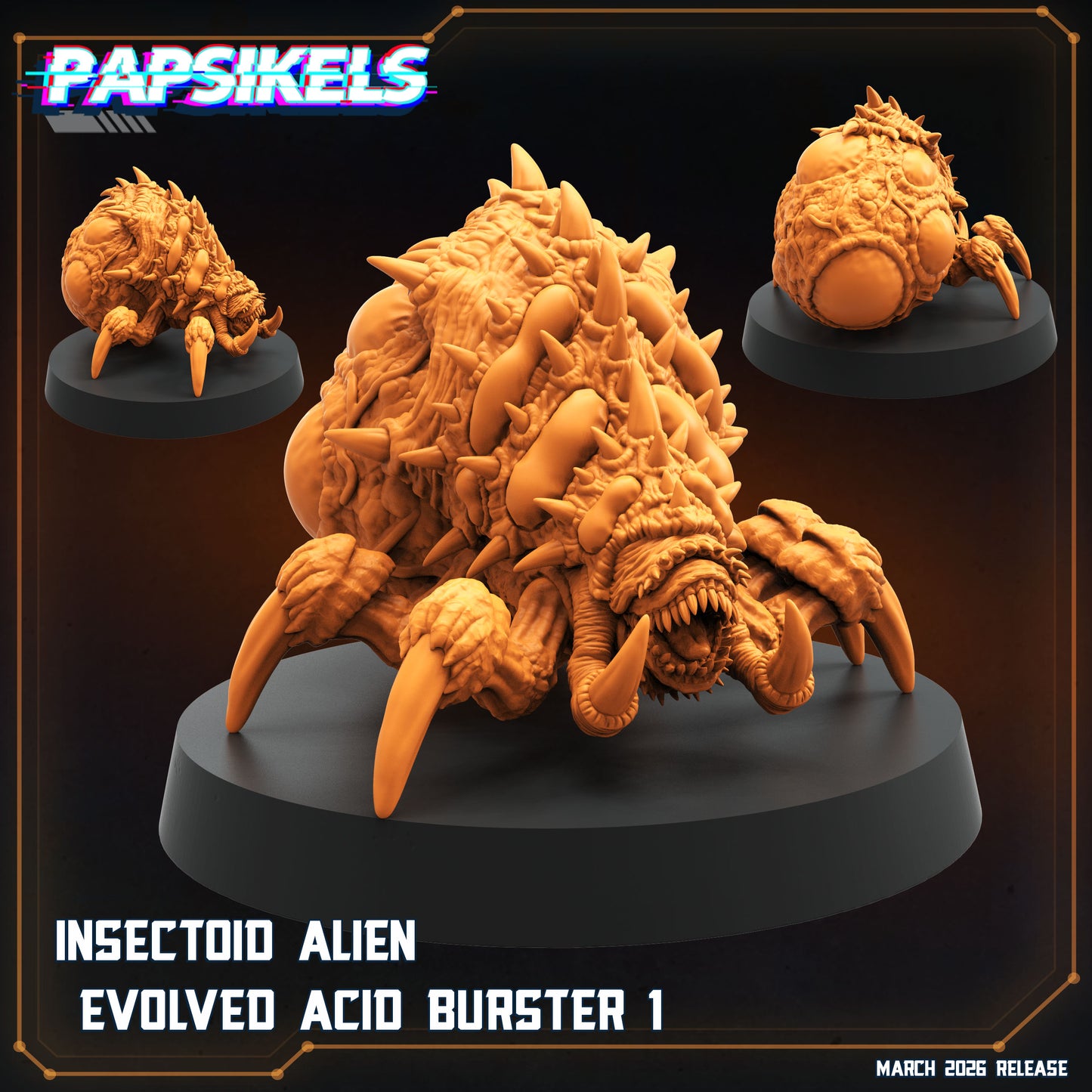Insectoid Alien Evolved Acid Burster - 32mm Scale Starcraft Proxy | Papsikels
