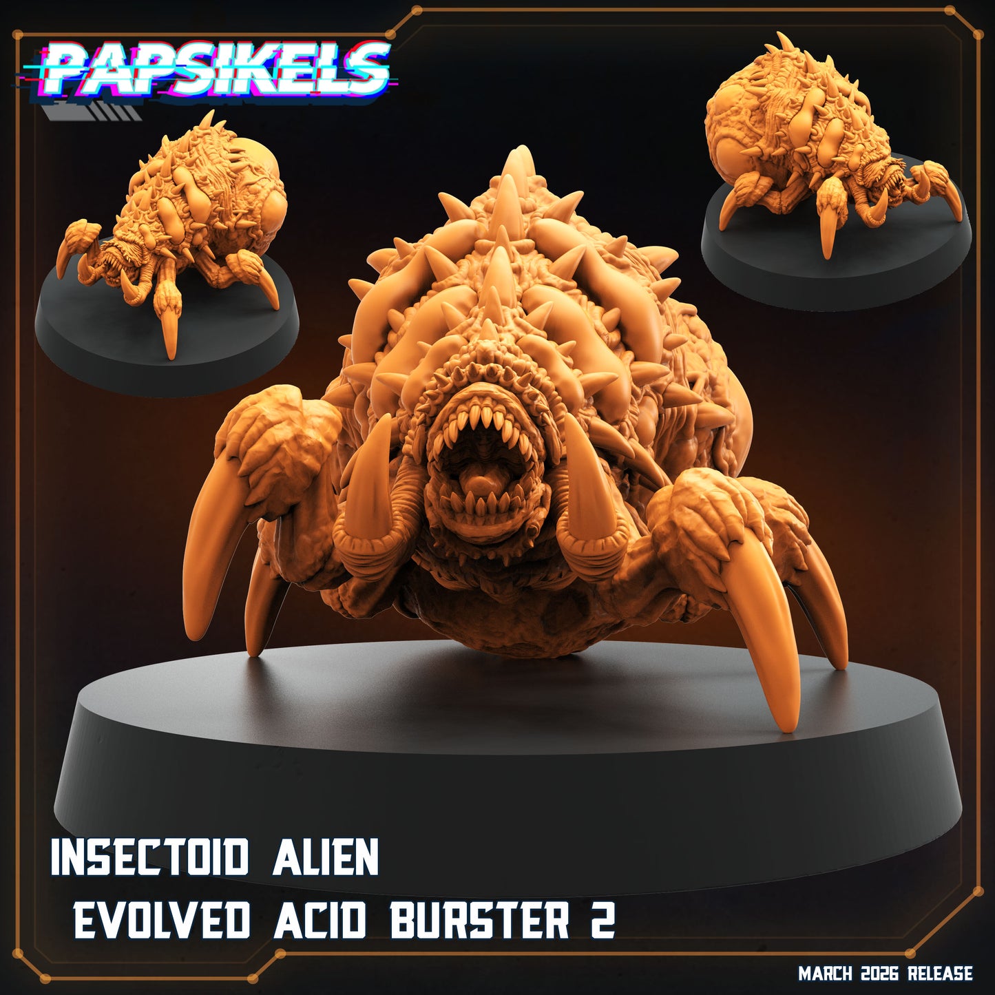 Insectoid Alien Evolved Acid Burster - 32mm Scale Starcraft Proxy | Papsikels