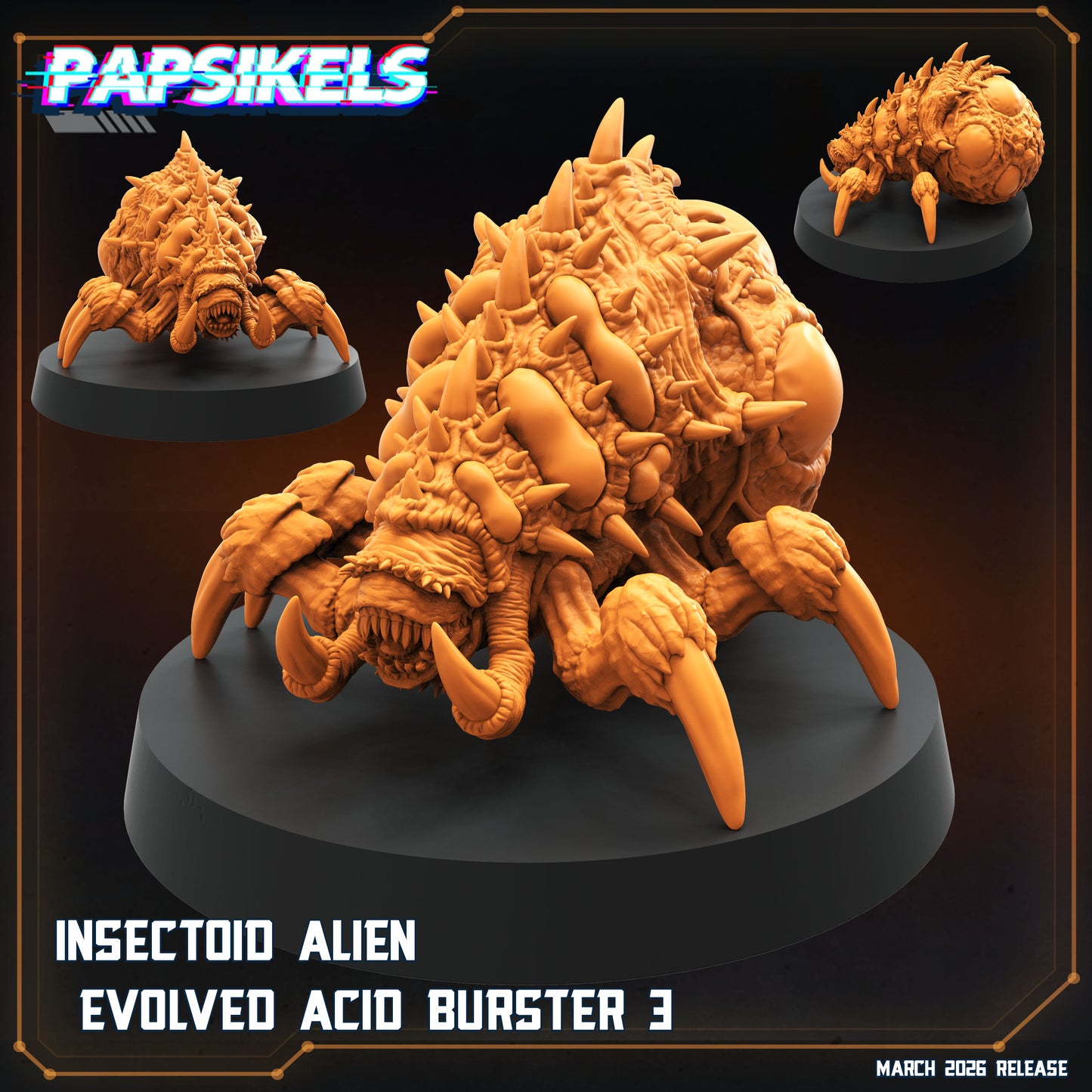 Insectoid Alien Evolved Acid Burster - 32mm Scale Starcraft Proxy | Papsikels