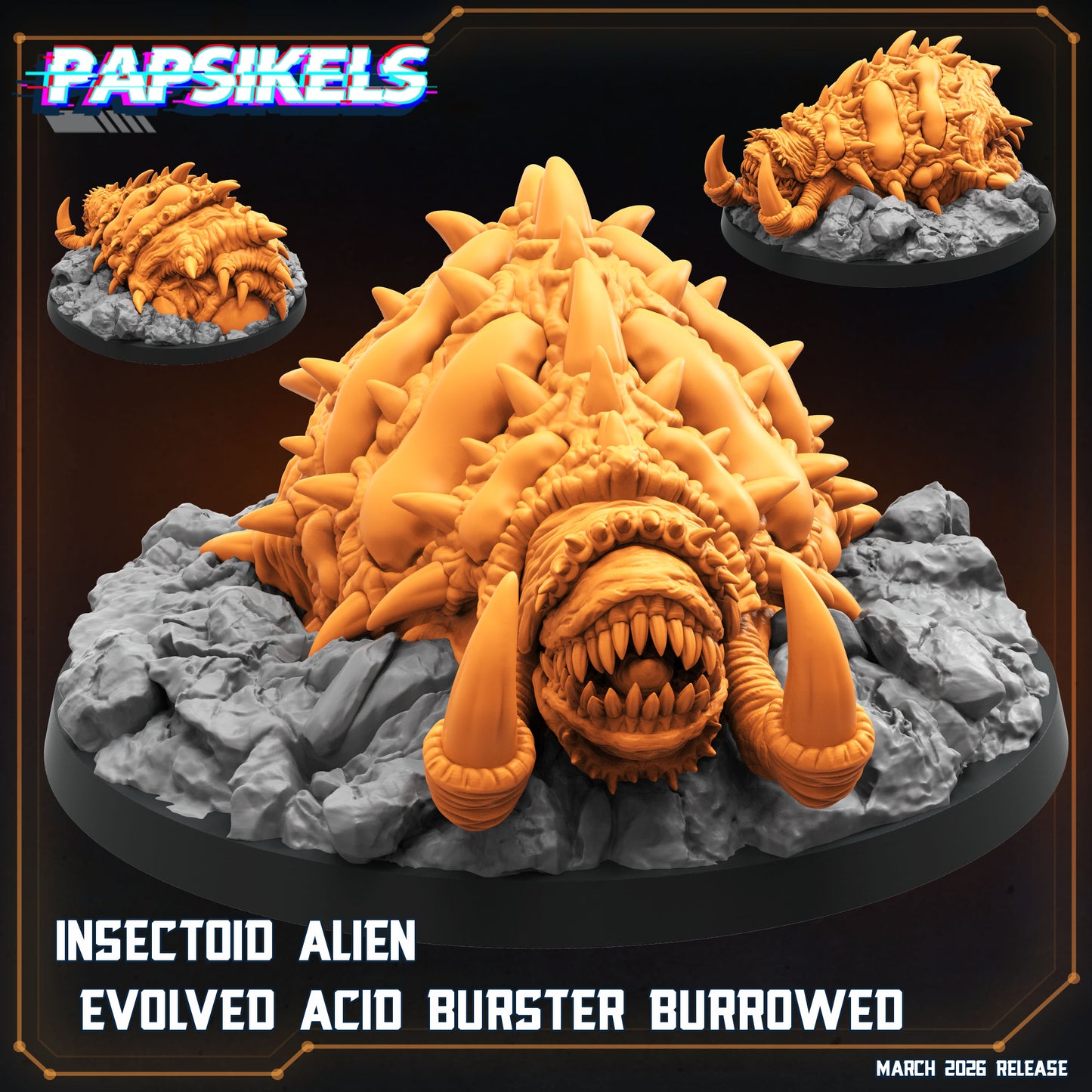 Insectoid Alien Evolved Acid Burster - 32mm Scale Starcraft Proxy | Papsikels