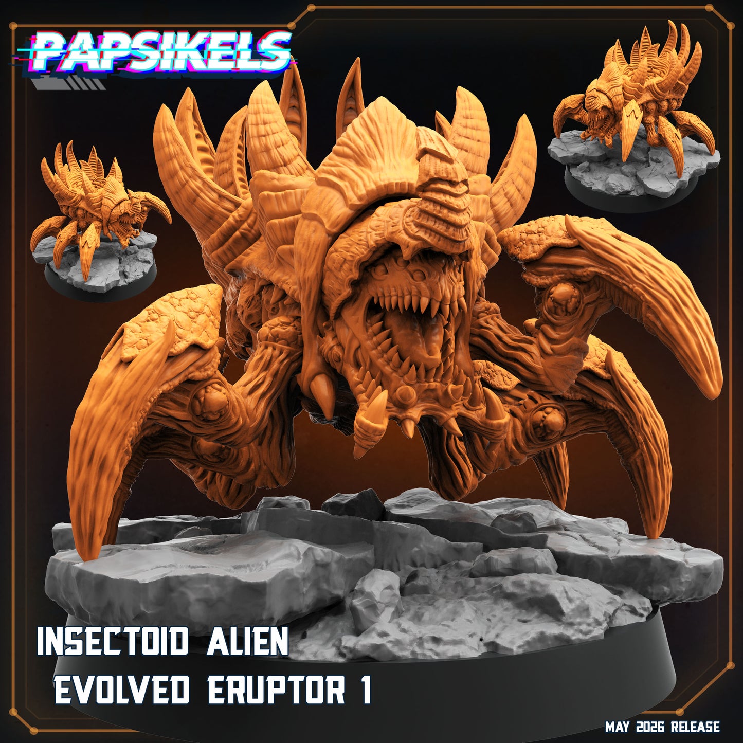 Insectoid Alien Evolved Eruptors - 32mm Scale Sci Fi Starcraft | Papsikels