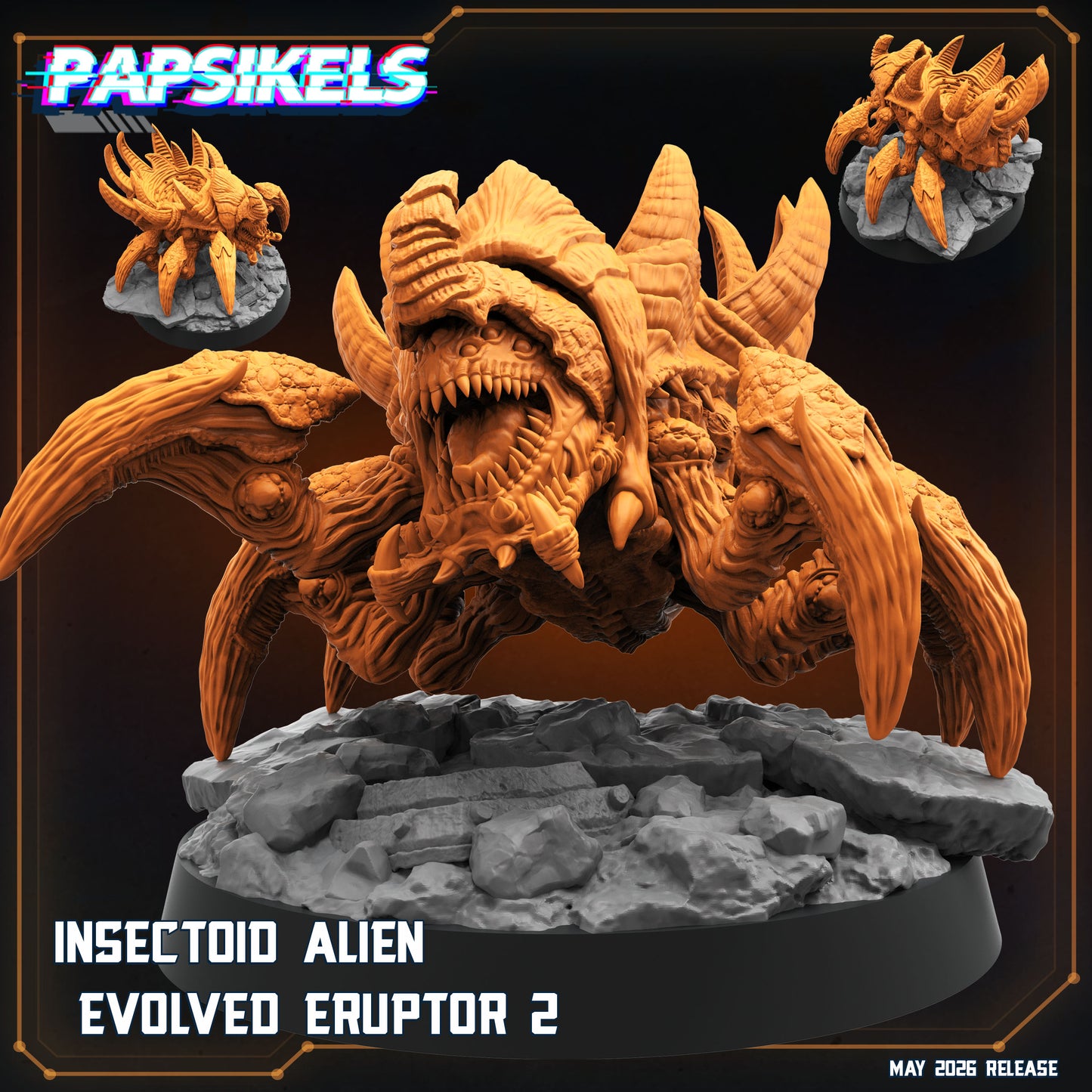Insectoid Alien Evolved Eruptors - 32mm Scale Sci Fi Starcraft | Papsikels