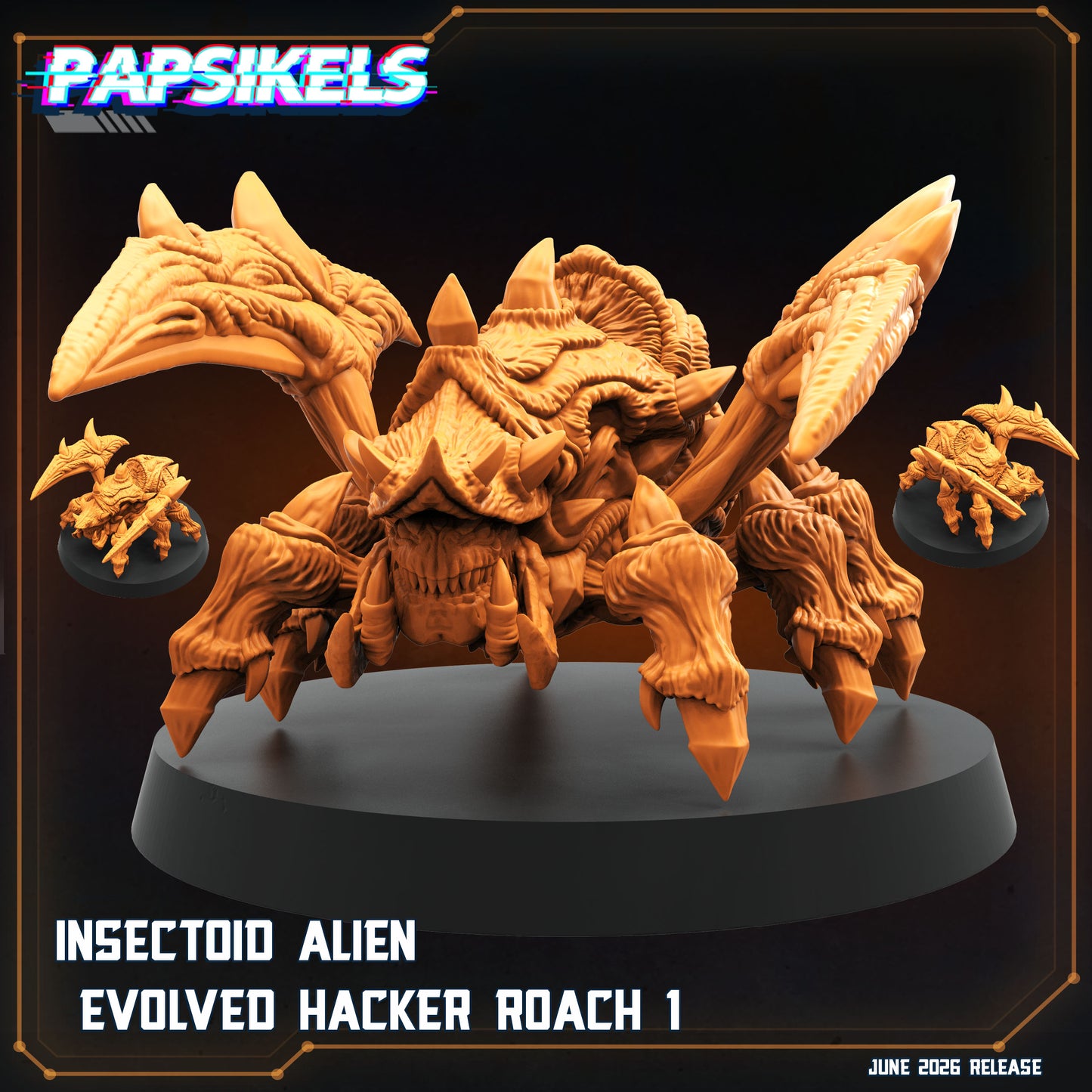 Insectoid Alien Evolved Hacker Roach - 32mm Scale Sci Fi Starcraft | Papsikels