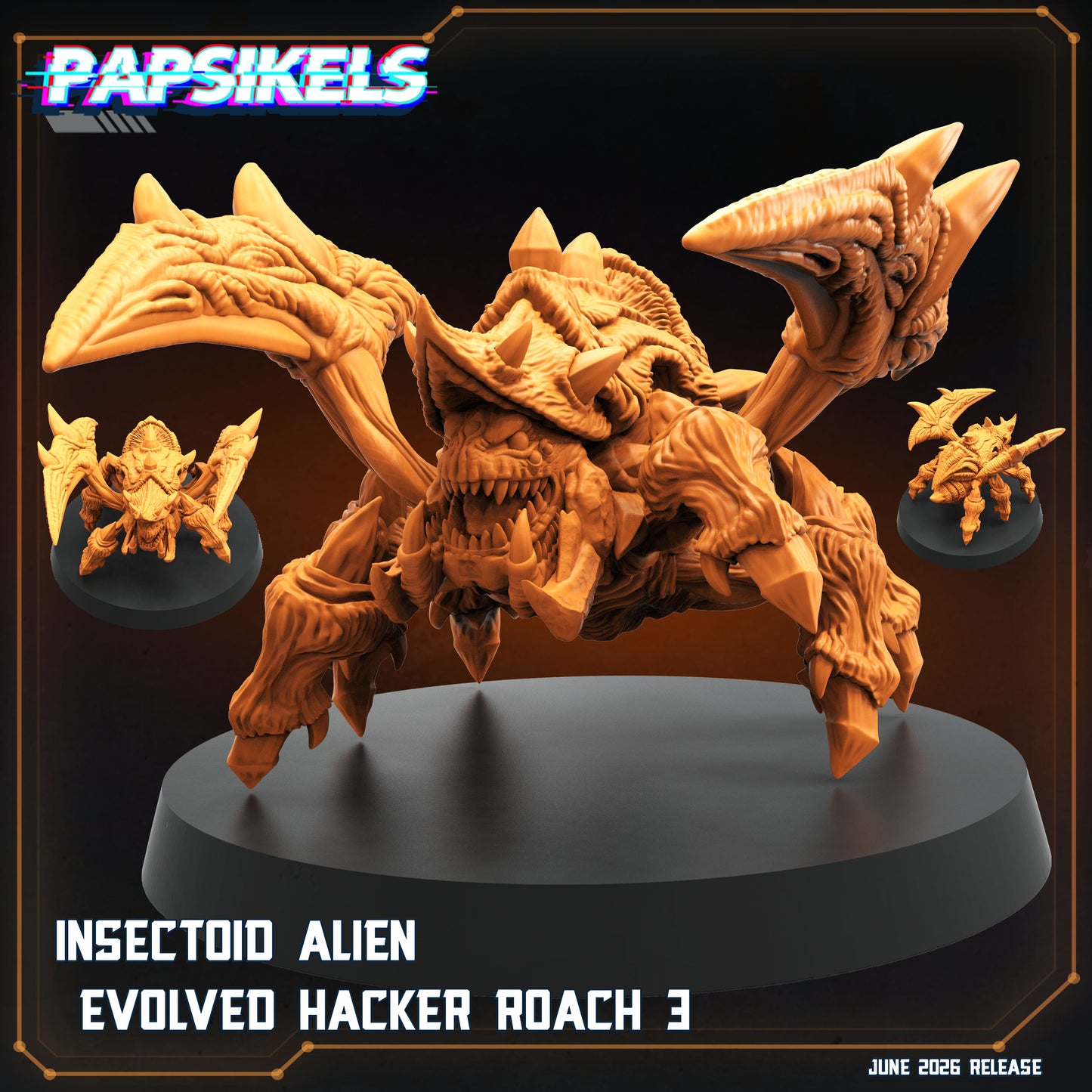 Insectoid Alien Evolved Hacker Roach - 32mm Scale Sci Fi Starcraft | Papsikels