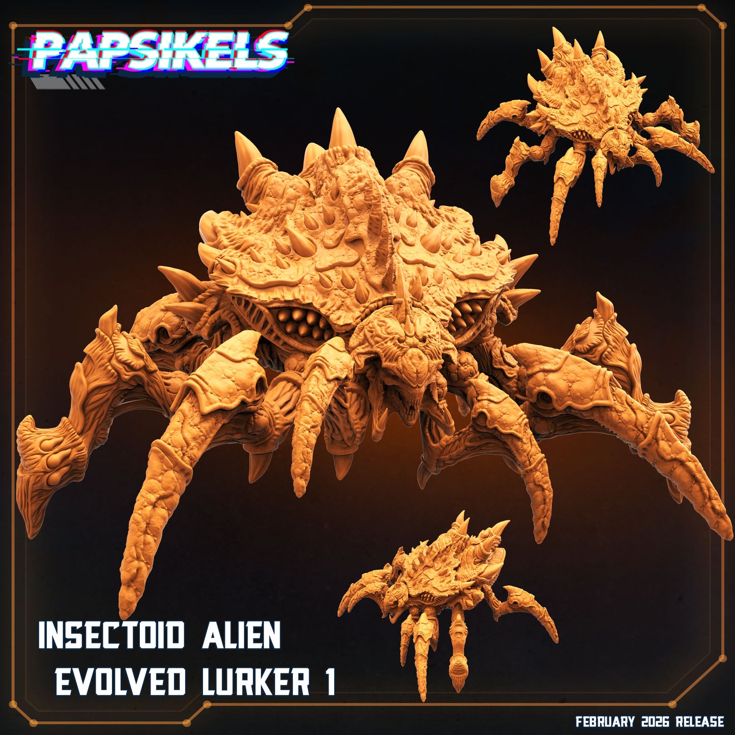 Evolved Lurkers | 28mm+ Scale Miniature | Sci fi | Papsikels
