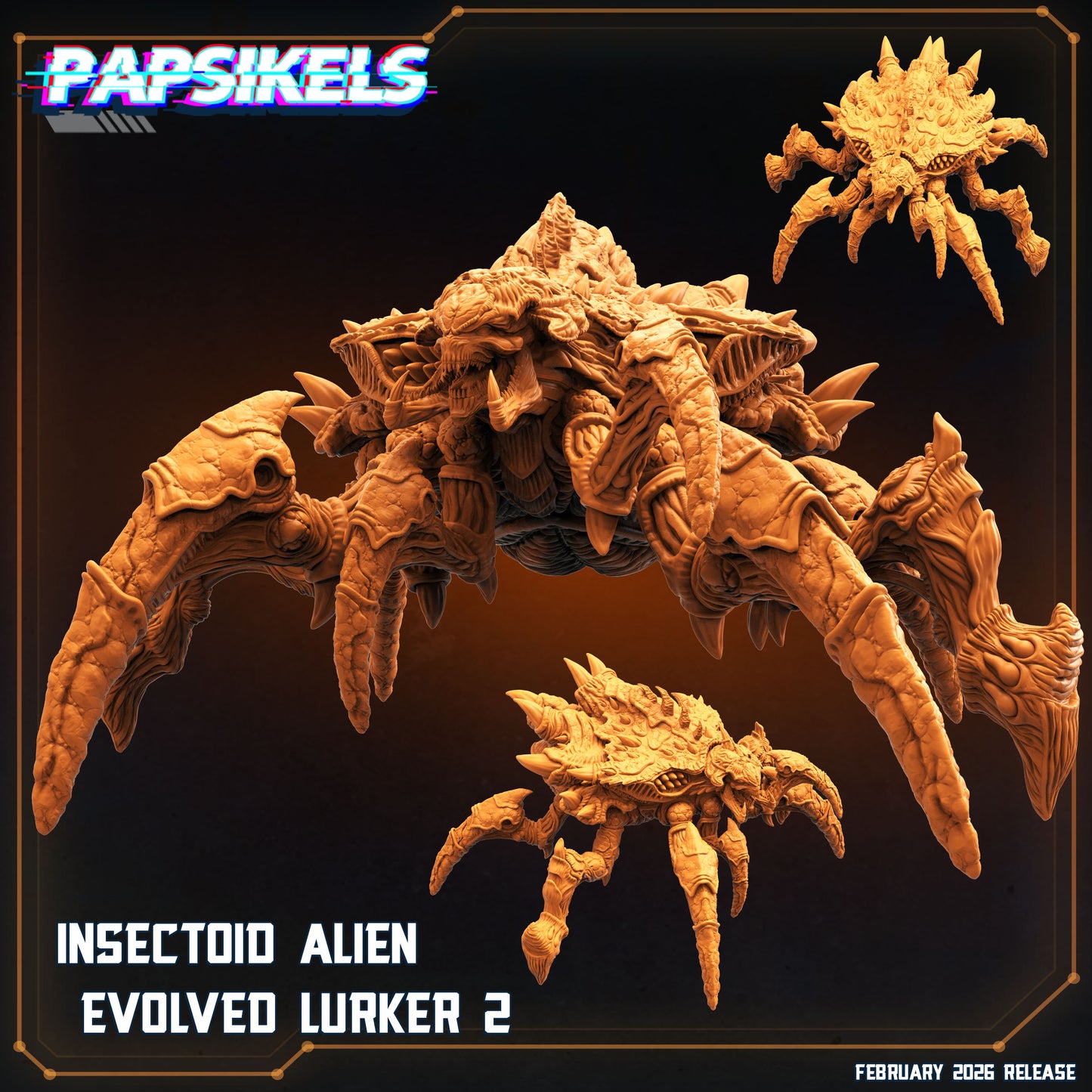 Evolved Lurkers | 28mm+ Scale Miniature | Sci fi | Papsikels