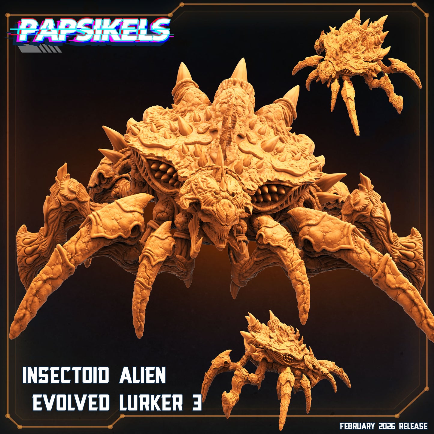 Evolved Lurkers | 28mm+ Scale Miniature | Sci fi | Papsikels