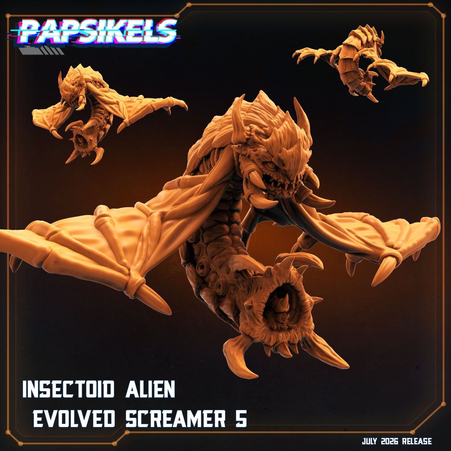 Insectoid Alien Evolved Screamers - 32mm Scale Sci Fi Starcraft Proxy | Papsikels