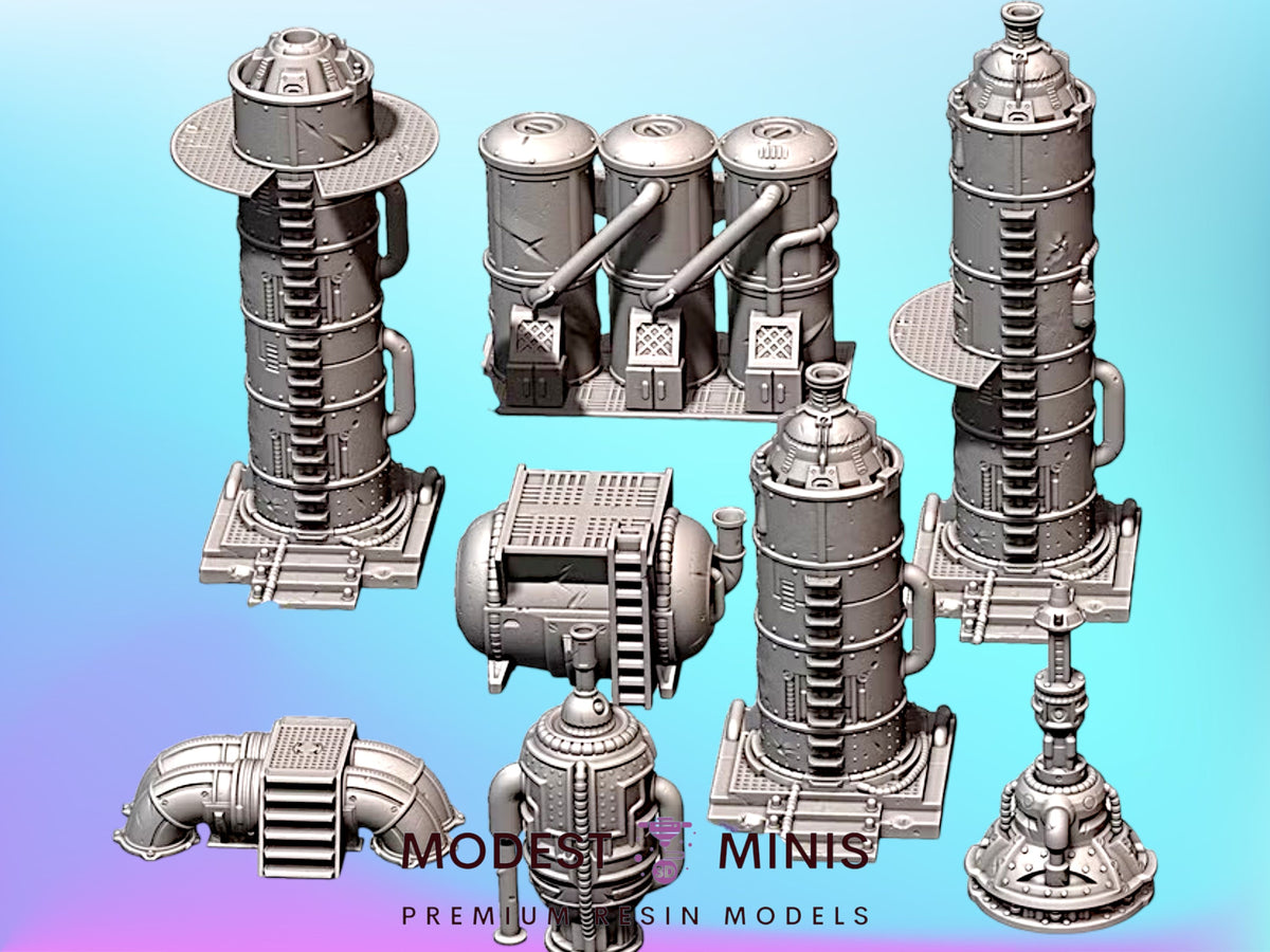 Industrial Sector | 28mm - 40mm Scale | Survivor Terrain | Badlands Terrain | Txarli