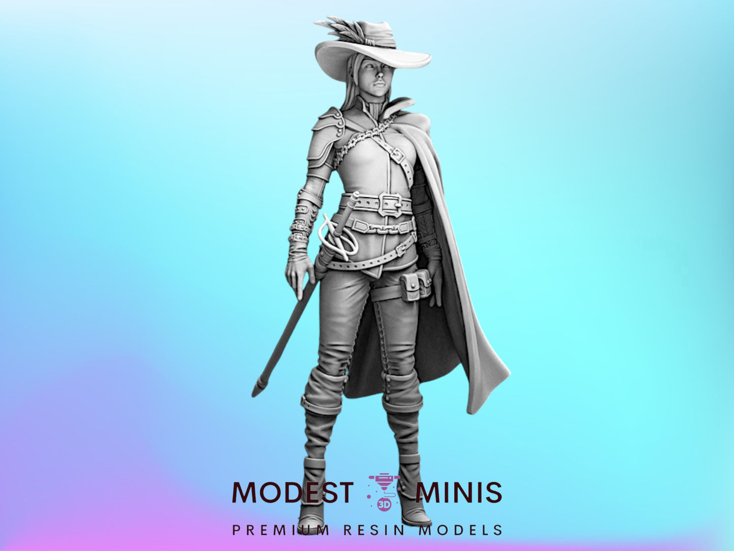 Isolde Ravenshot - 28mm 32mm Scale DnD Miniature | Dungeons and Dragons | RN Estudio (Copy)