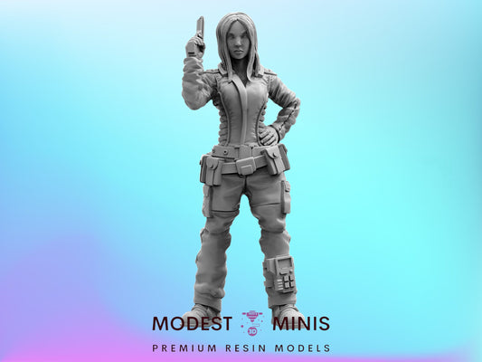 Judith Synthetic Survivor - 28mm+ Scale Aliens Miniature | Sci fi | Papsikels