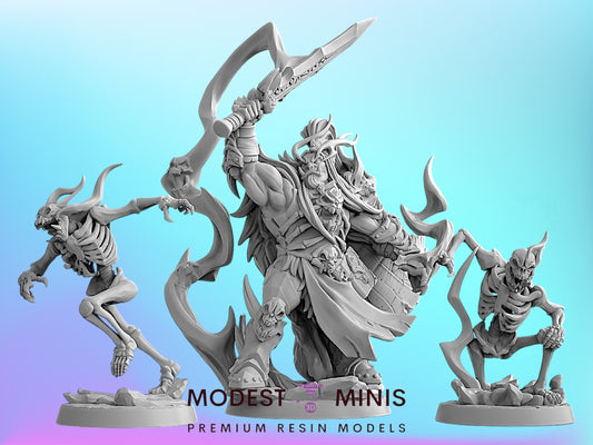 Kentargh Orc Necromancer | 28mm - 75mm Scale Resin Minis | DnD | Artisan Guild Frostmetal