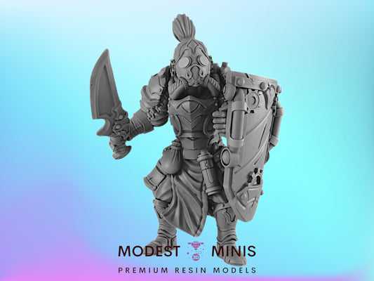 Steam Knight | 25mm to 100mm Steampunk Mini | DnD | EC3D