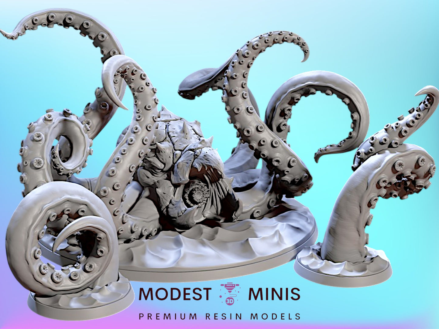 Deepmaw Kraken | 28mm - 75mm Scale Resin Minis | DnD | Frostgrave Artisan Coast Reavers
