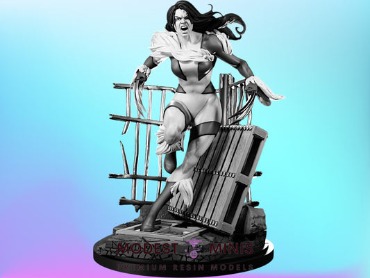 Feral Clawed Huntress | Laura Kinney | Resin Miniature Proxy for Crisis Protocol | Legion