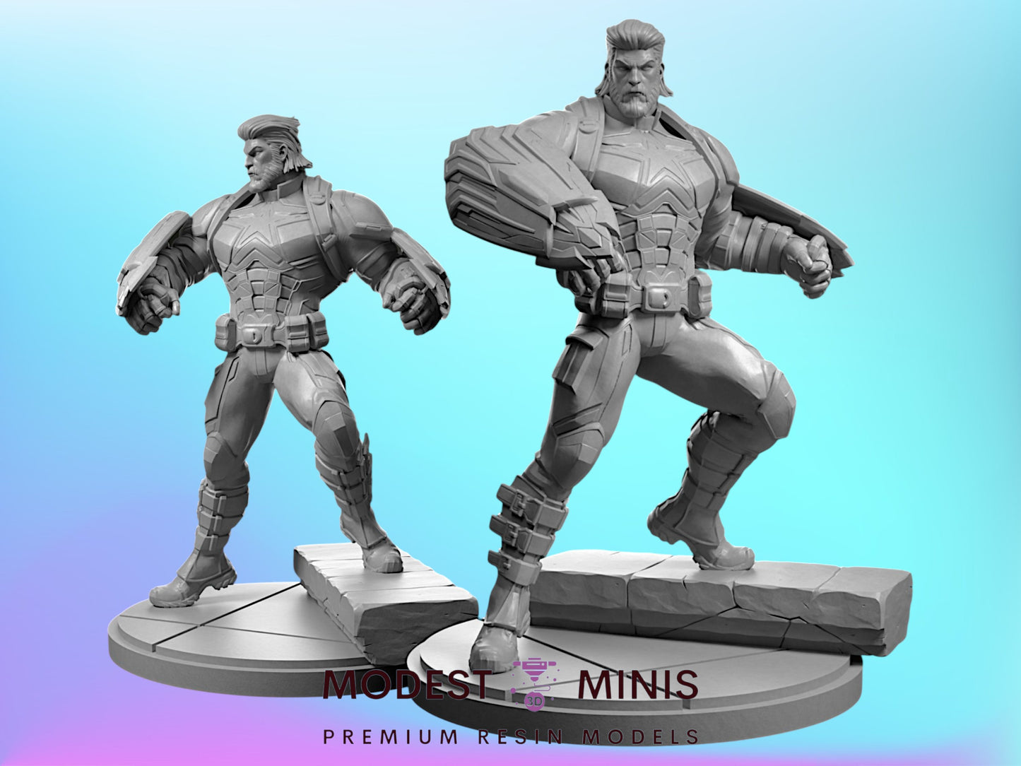 Cap Gauntlets | 32mm - 40mm Mini | Crisis Protocol Proxy | Superhero | Legion