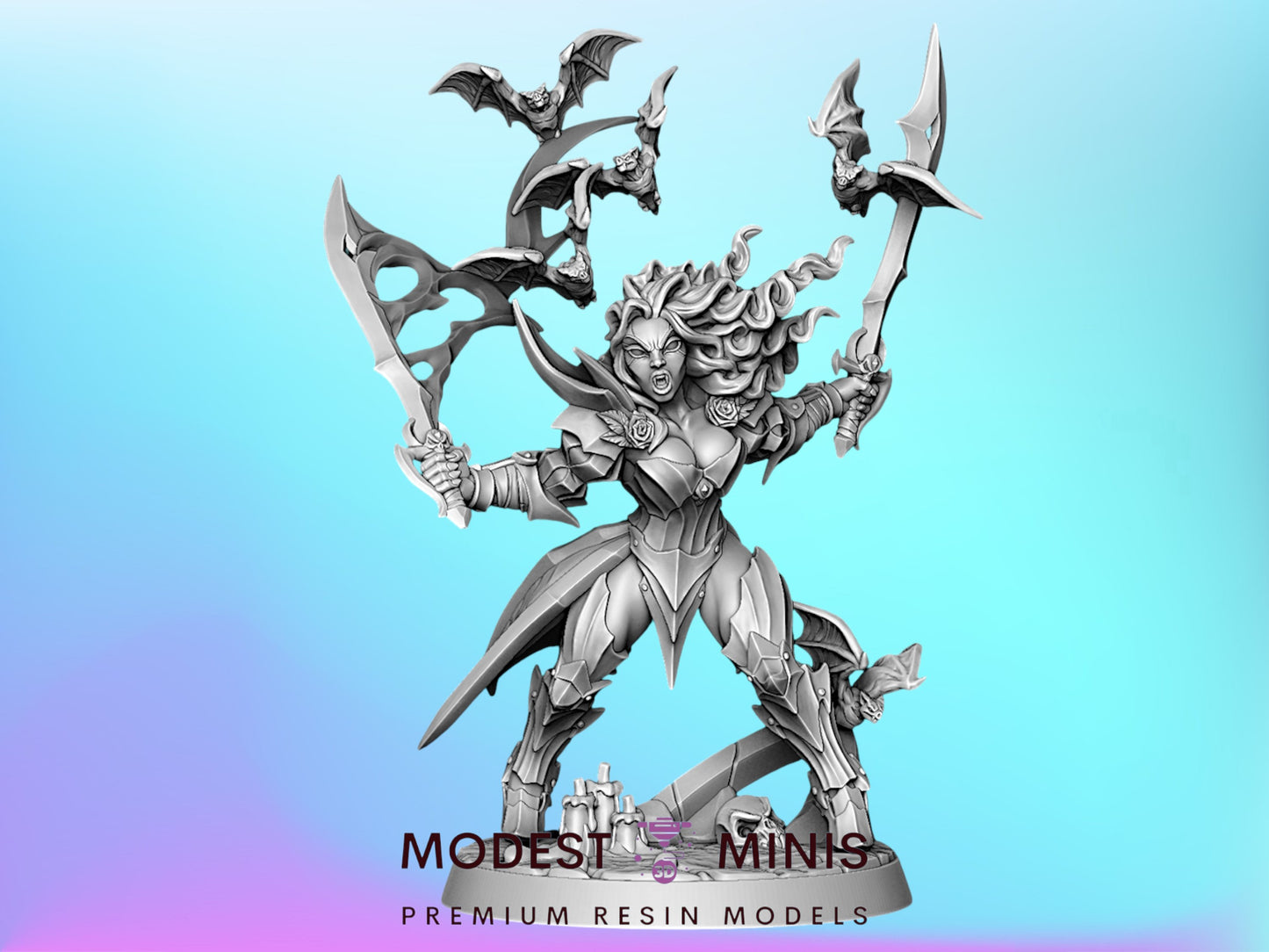 Lenora Drakenmiryan | 28mm - 75mm Scale Resin Minis | DnD | Artisan Guild Vampires