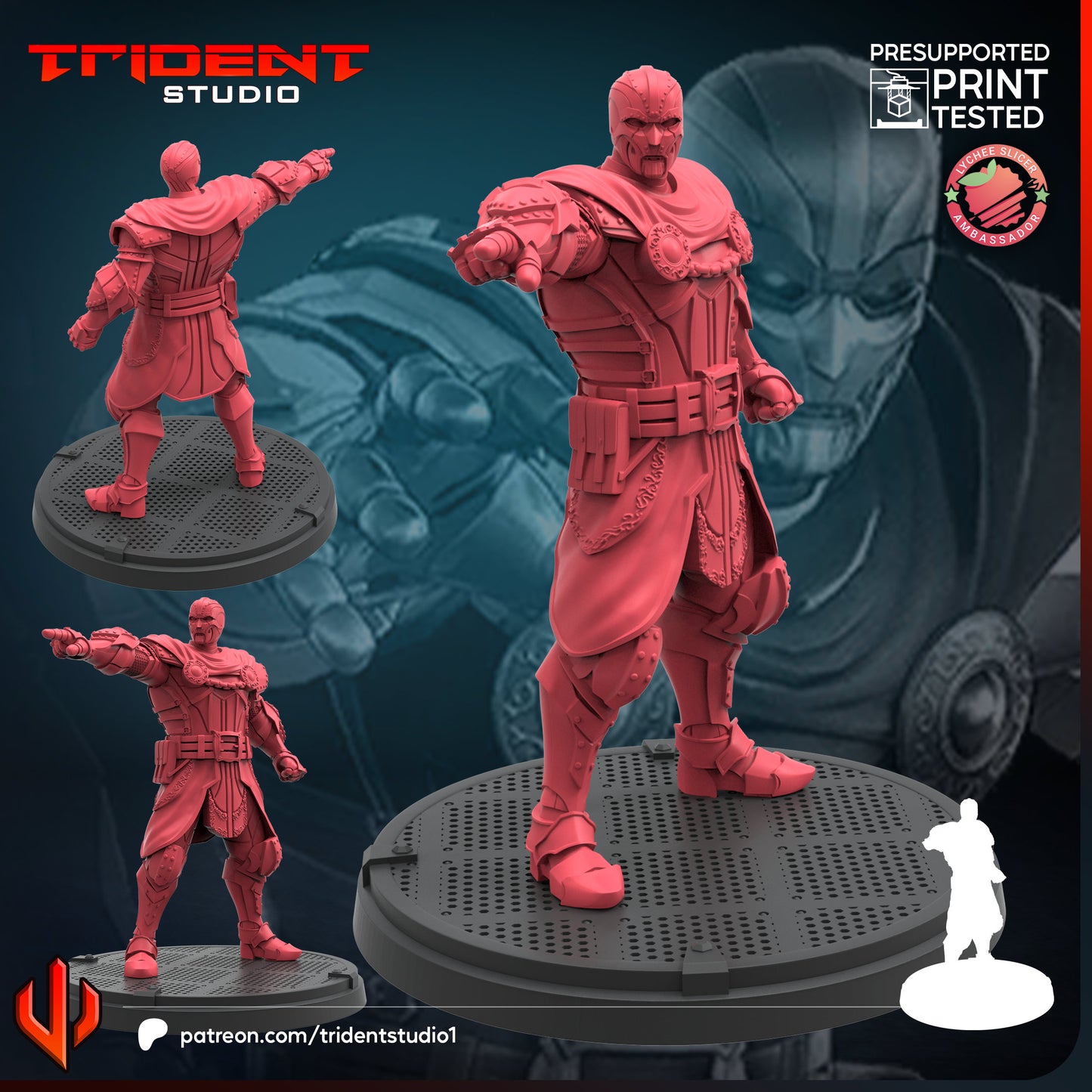 Doom Bot Captains | 32mm - 40mm Mini | Crisis Protocol Proxy | Superhero | Trident