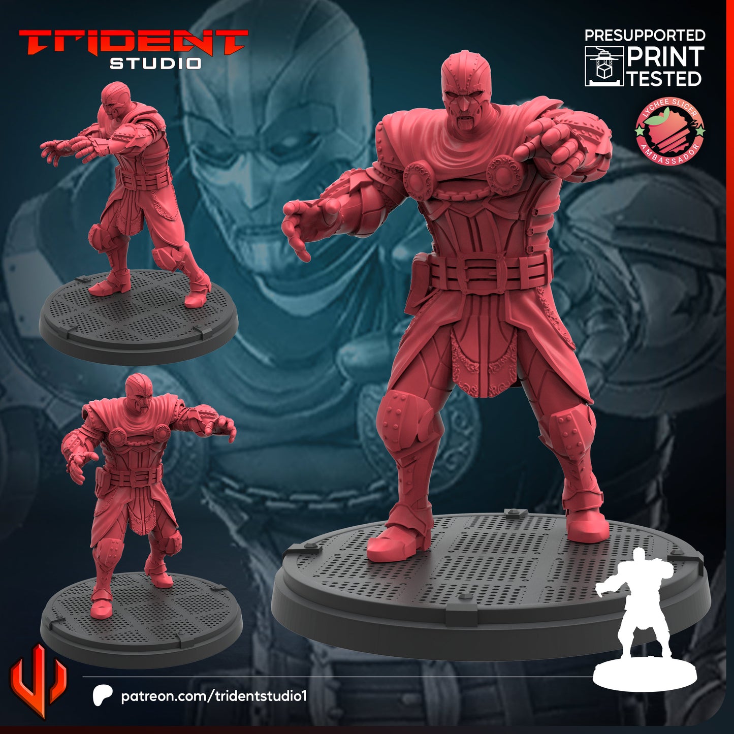 Doom Bot Captains | 32mm - 40mm Mini | Crisis Protocol Proxy | Superhero | Trident