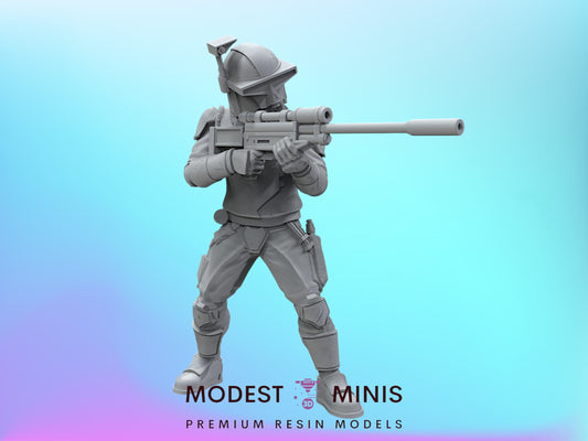 Masked Bounty Hunter - 28mm - 40mm Scale | Star Wars Mini