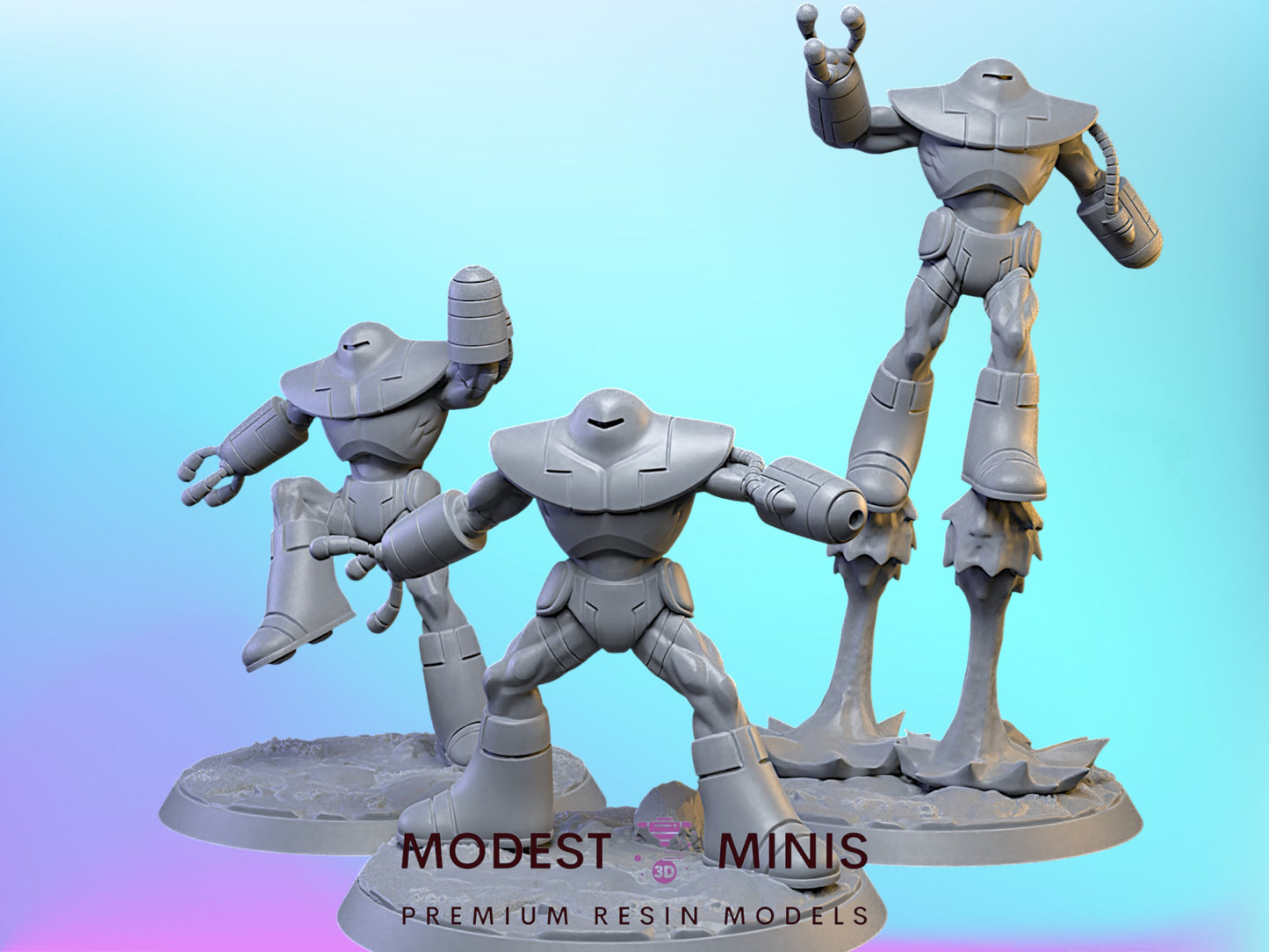 3pc Mandroid Armor | 32mm - 40mm Mini | DnD Mini | Superhero | C27
