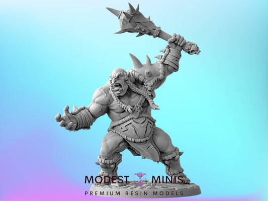 Ogre Marauder B | 28mm - 75mm Scale Resin Minis | DnD | Artisan Guild