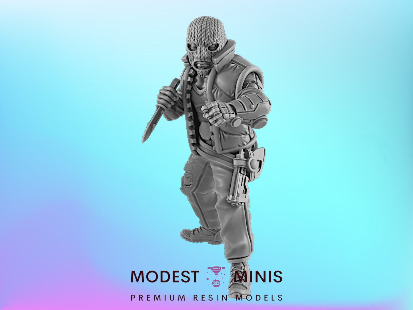Masked Criminal | 25mm - 75mm Scale | DnD | EC3D Cyberpunk Mini | Ghost City