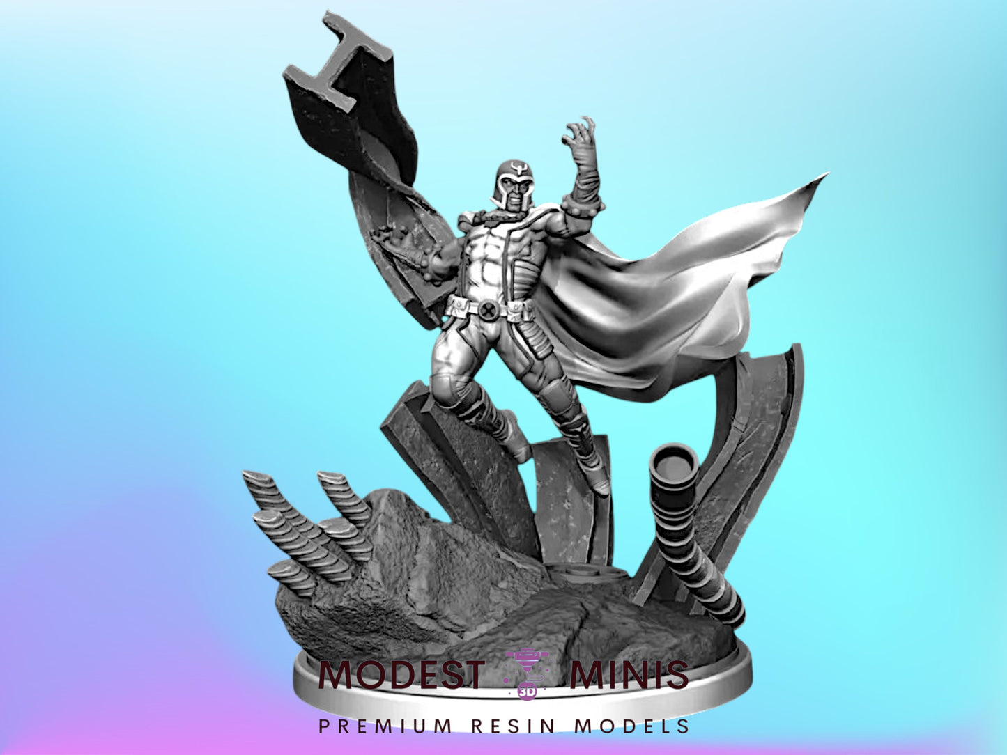 Master of Magnetism | Magneto 32mm - 40mm Mini | Crisis Protocol Proxy | Superhero | Hall of Heroes