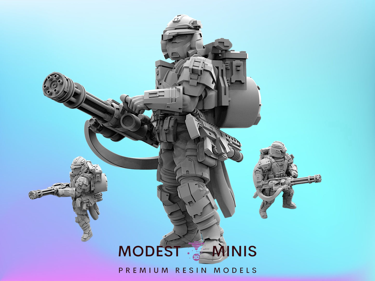 RS40 Helljumper Maxigunner | 28mm+ Scale Miniature | Sci fi | Papsikels