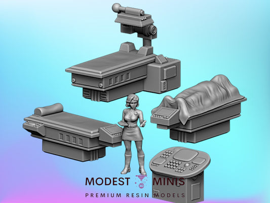 Med Bay Set - 28mm - 75mm Scale | Sci Fi | Star Trek Mini