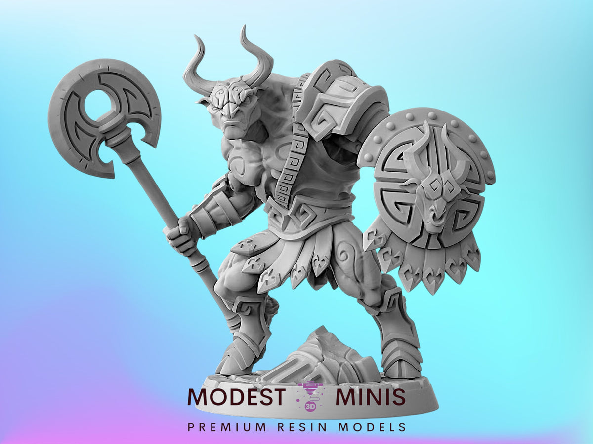 Minoc Minotaur A | 28mm - 75mm Scale Resin Minis | DnD | Frostgrave Artisan