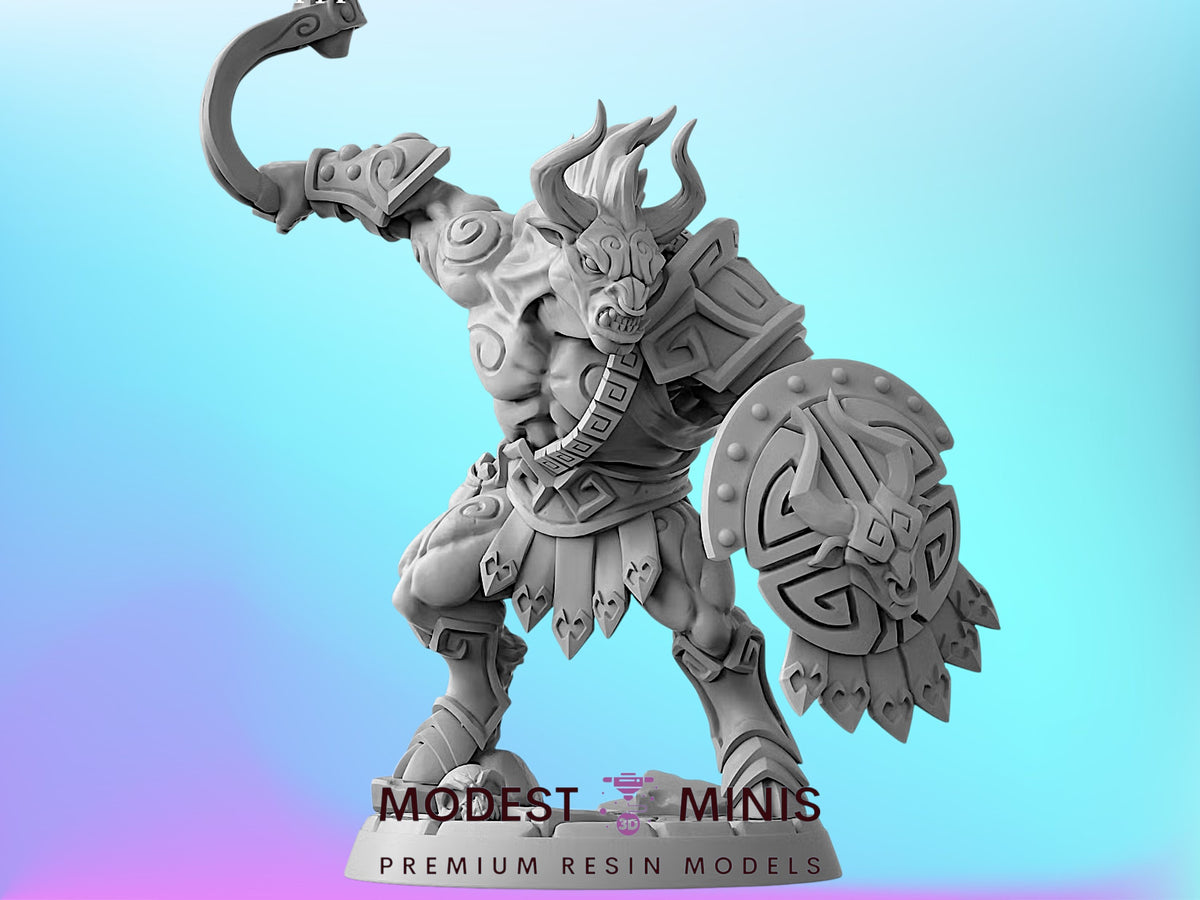 Minoc Minotaur C | 28mm - 75mm Scale Resin Minis | DnD | Frostgrave Artisan