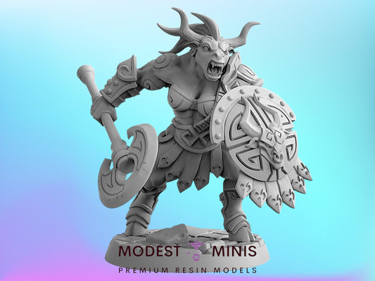 Minoc Minotaur D | 28mm - 75mm Scale Resin Minis | DnD | Frostgrave Artisan
