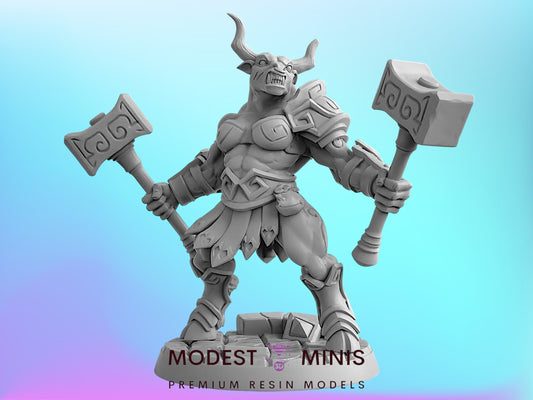Minoc Minotaur E | 28mm - 75mm Scale Resin Minis | DnD | Frostgrave Artisan