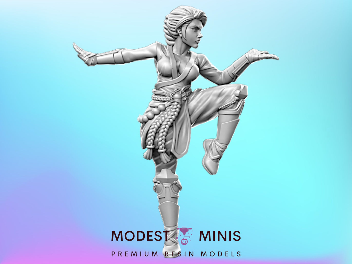 Monk Dungeon Pinups - 28mm 32mm Scale DnD Miniature | RN Estudio
