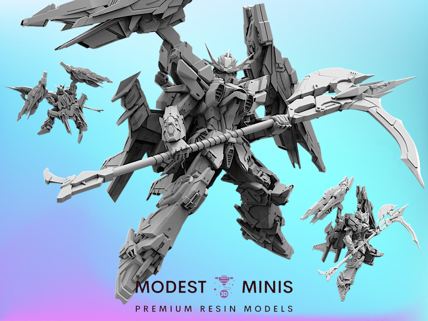 Super Advance Battle Droid Judge Moonlight - 32mm Scale Cyberpunk Mini Gundam | Papsikels