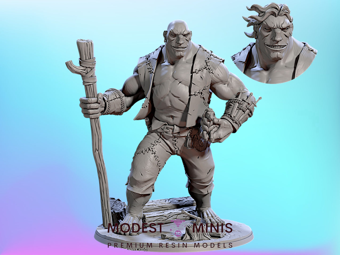 Morgante Giant | 28mm - 75mm Scale Resin Minis | DnD | Artisan Guild Villagers