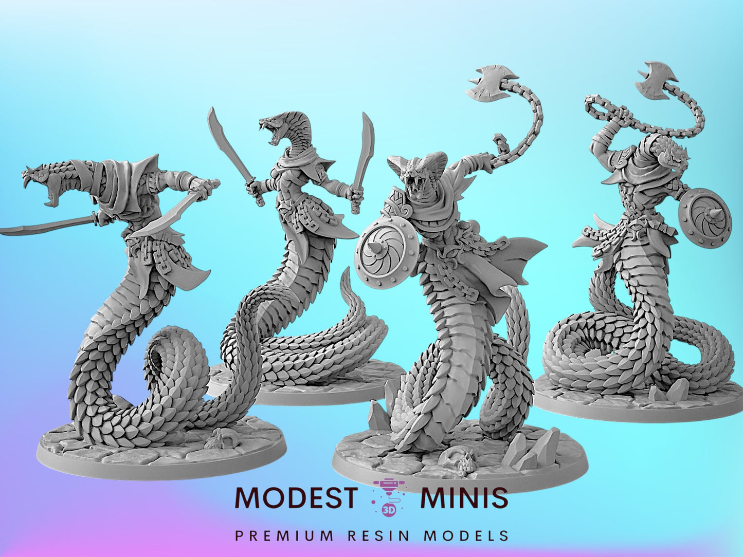 Nagarot Crawlers Yuan Ti | 28mm - 75mm Scale Resin Minis | DnD | Frostgrave Artisan Maneater Nagarot (Copy)