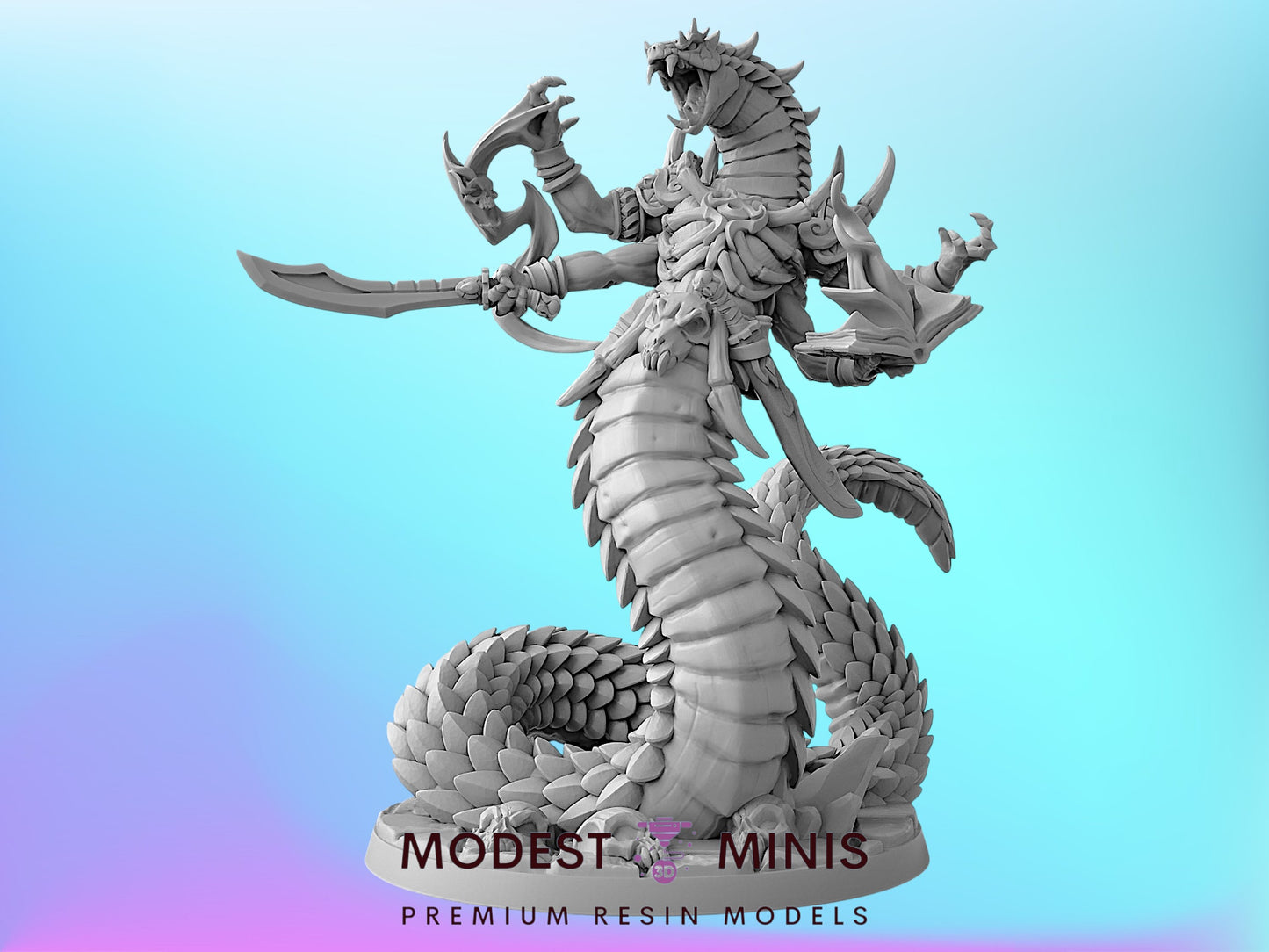 Nargskerak Yuan Ti | 28mm - 75mm Scale Resin Minis | DnD | Frostgrave Artisan Maneater Nagarot