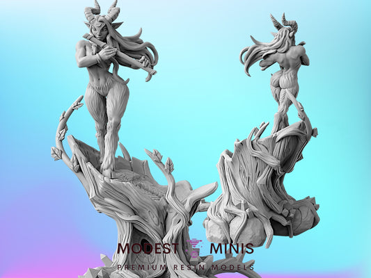 Nihae Satyr Pinup | 28mm - 75mm Scale Resin Minis | DnD | Artisan Guild Arverian Keepers