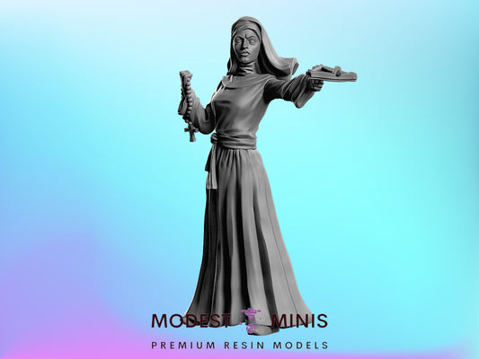 Survivor Nun | 28mm - 100mm Scale Resin Mini | Zombicide | Vaultz