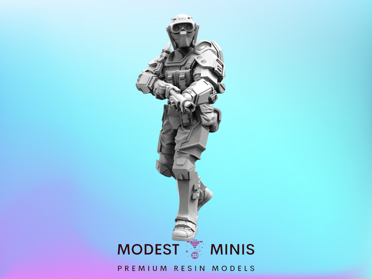 PMCS Operator 11 - 32mm Scale Alien Miniature | RPG | Sci fi | Cyberpunk | Role Playing | DnD | Papsikel