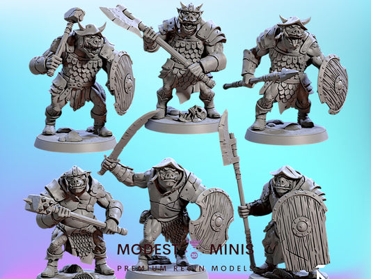 Orhog Warriors | 28mm - 75mm Scale Resin Minis | DnD | Frostgrave Artisan Guild Pic Orc